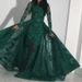 Women's Clothing Gold Embroidery Sexy Hip Wrapped Big Swing Dress_ecoleips.com