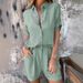 Women's Clothing Spring And Summer New Cotton And Linen Short Sleeved Shorts Casual Suits For Women_ecoleips.com