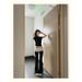 Aria Basics 2025 New Style Cuffed Low Waist Flared Women's Hot Summer Thin American High Street Wide Leg Long Pants_ecoleips.com