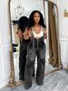 Loose High-waisted Denim Overalls, Women's Fashion Casual Wide-leg Jumpsuit_ecoleips.com