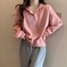 Real Shot Women's Sweatshirt Spring Autumn Thin Loose Korean Style Trendy Student Versatile Long Sleeve Hoodie Top Coat_ecoleips.com