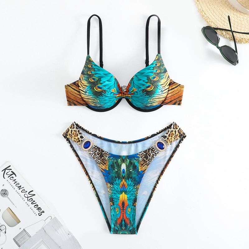 Women's Clothing Women's Printed Sexy Bikini Beach Hot Spring Swimsuit Bikini_ecoleips.com