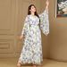Women's Clothing Printed Long Skirt Arabic Clothing Muslim Women's Dress_ecoleips.com
