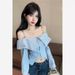 2026 Summer Hot-Selling Trendy Off-Shoulder Long-Sleeve Camisole Blouse For Women, Fashionable Waist-Cinching Design,_ecoleips.com