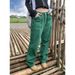 Women's Clothing Retro Multi Pocket Overalls Spring New Thirteen Lines Women's Straight Jeans_ecoleips.com