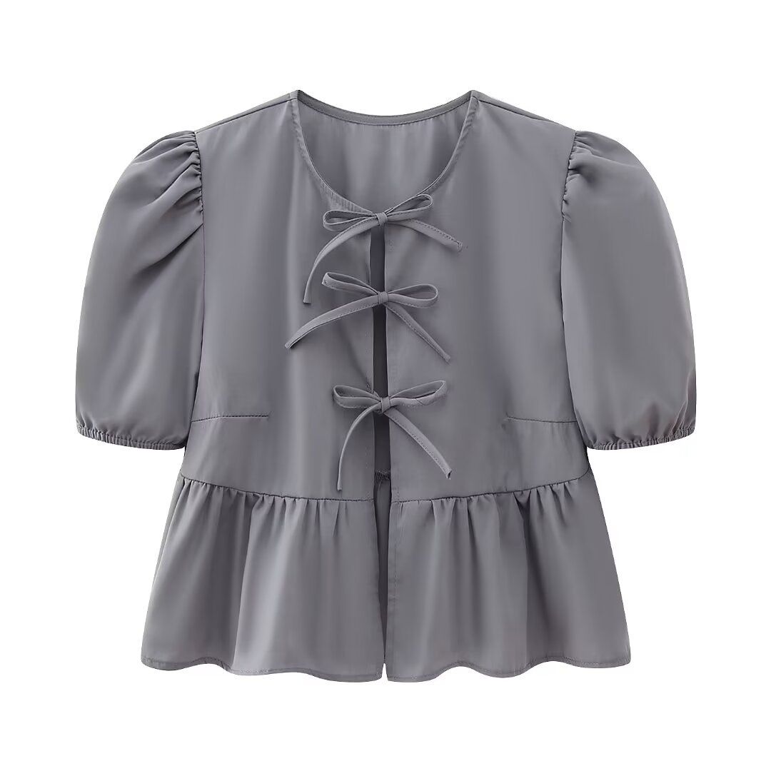 2025 Spring New Women's Fashion Leopard Print Short Sleeve Shirt_ecoleips.com