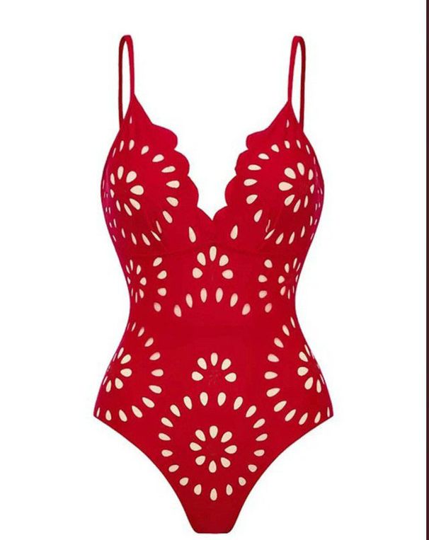 Cutout One-Piece Swimsuit For Women – Sexy Halter Neck Swimwear With Adjustable Ties (S-XXL) | Stylish & Breathable_ecoleips.com