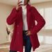 Bestselling Women's Plush Coat Comfortable Casual Warm Suit Collar Double-Breasted Mid-Length Overcoat_ecoleips.com