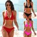 Women's Clothing Sexy Solid Color Swimsuit Beach Vacation Bikini_ecoleips.com