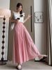 K Women's New High Waisted A-line Skirt With A Hanging Feeling And Wide Leg Pants_ecoleips.com