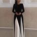 New Color Contrast Long Sleeved Women's Dress INS Casual Loose Party Dress_ecoleips.com