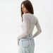 Women's Long Sleeve Slim Fit Round Neck Base Layer Top See Through Sexy Fashion Tee For Autumn Winter American Style_ecoleips.com