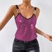 Women's Clothing Sexy Sequined Camisole Top American Style Backless Clothing Spot_ecoleips.com