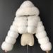 Fur Jacket Short With Hat Imitation Fur Imitation Fox Hair Long Sleeve Splicing Women's Wholesale Short Fur_ecoleips.com