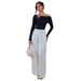 2026 Spring New Off-Shoulder Butterfly Brooch Design Slim Fit Long Sleeve Women's Top From Cross-Border_ecoleips.com