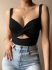 Sexy Women Sleeveless Short Crop Tops Ladies Vest Casual Tank Top Women's Tube Top Female Black White_ecoleips.com
