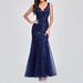 K V-neck Sequin Dress With A Chic And Fashionable Style For Ladies_ecoleips.com