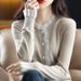 K New Knitted Cardigan Coat, Women's Stylish And Fashionable Long-sleeved Top, Trendy Outerwear._ecoleips.com