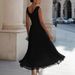 2026 European And American Cross-border Independent Site Holiday Elegant Party Unique Chiffon Cowl Neck Dress New_ecoleips.com