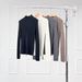 Aria Basics Aria Basics Source Factory| Isao's 18-stitch Seamless Slim-fit Top, Women's Half-high Collar Long-sleeve Wool Sweater_ecoleips.com
