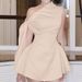 AD168 Fashionable Spring Sexy Style Private Wear For Ladies, Polyester One-Shoulder Asymmetrical Neck Ruffle Dress_ecoleips.com