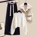 Women's Clothing Plus Size Autumn And Winter Suits Thickened Vest Versatile Knitted Sweater Wide Leg Pants Three Piece Suit_ecoleips.com