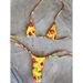 Three Piece Women's Printed Bikini Set Halter Neck Sexy Thong Swimsuit Two Piece_ecoleips.com