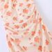 European And American Women's Clothing Wholesale, New Summer French Floral Print Camisole Dress, V-neck Pleated Sexy_ecoleips.com