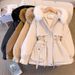 Women's Short Parka With Slim Fit, Hooded, Large Fur Collar, Fleece Lined, Korean Style, 2025 Winter New Arrival_ecoleips.com