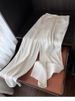 K Lazy And Relaxing Wide Leg Pants, High End White Pants, Women's Thin, Elastic Waist, Casual Pants_ecoleips.com
