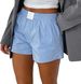 2025s Women Y2k Elastic Waist Shorts Relaxed Feeling Fashion Thin Striped Patchwork Casual Female Pants_ecoleips.com