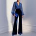 Elegant Velvet Jumpsuit For Women Fashionable All-Match Spring Autumn Winter Streetwear_ecoleips.com