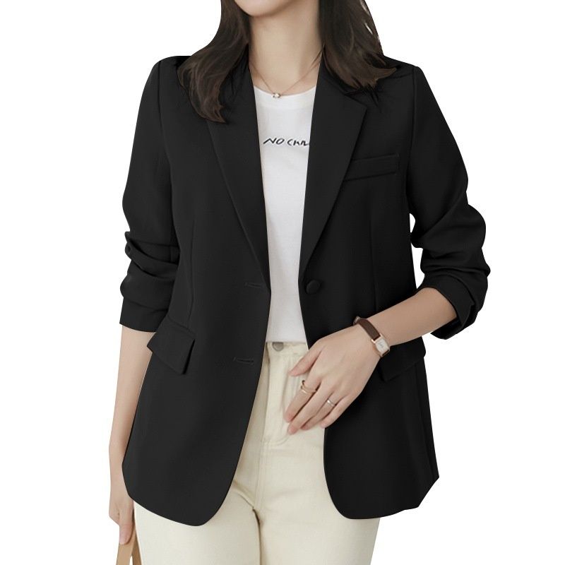 Cross-border Khaki Blazer For Petite Women, Trendy New Fashion Korean-style Casual Suit_ecoleips.com