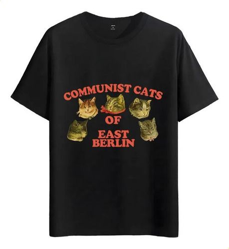Women's T-Shirts T-shirt Muscle Freaks Communist Cats Berlin Meme Style_ecoleips.com