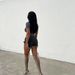 American Style Black And Gray Distressed Denim Shorts For Women, 2026 Summer New Style, Tight Fitting, Slimming, And Leg Lengthening Hot Pants._ecoleips.com