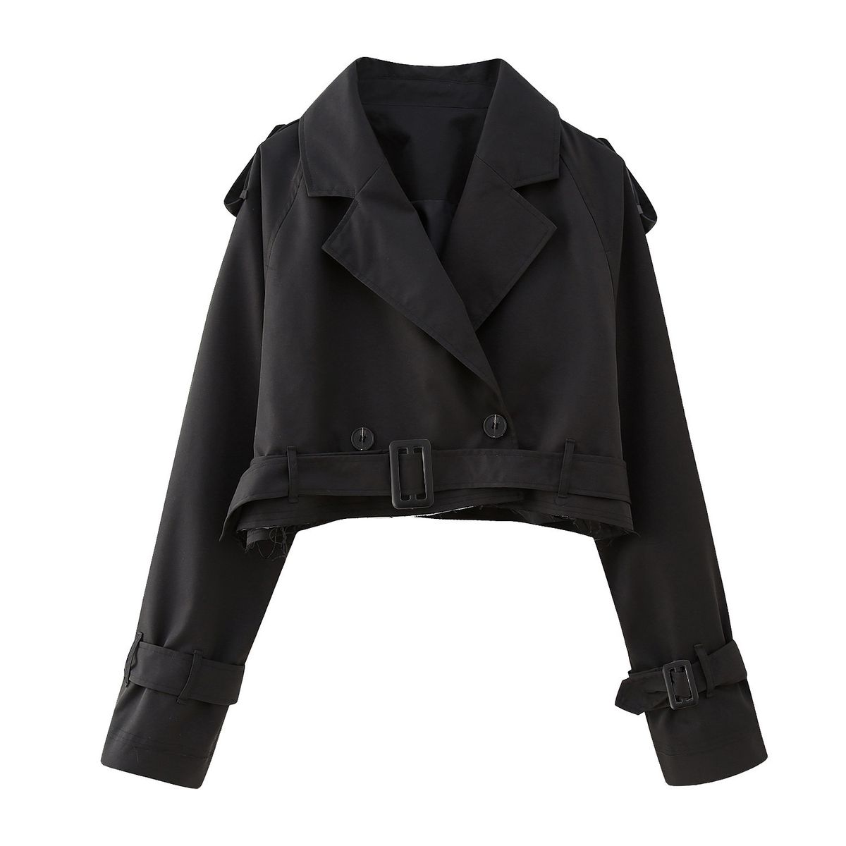 ng2510292 2023 Spring Autumn New Cross-Border Women's Fashion European And American Style Belted Long Sleeve Short Casual Trench_ecoleips.com