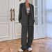 Women's Clothing Foreign Trade New Autumn And Winter Fashion Trend Women's Lapel Cardigan Suit Casual Elastic Pants Suit_ecoleips.com
