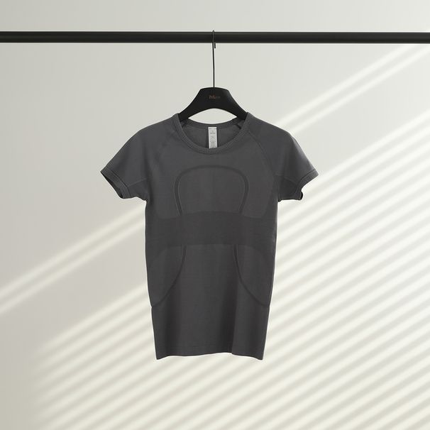 Ultra-Stretch Quick-Dry Round Neck T-Shirt For Women – High-Performance Running & Yoga Top (Lightweight Athletic Tee)_ecoleips.com