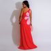 Women's Clothing oblique shoulder hollow print long skirt Slim sexy dress for women_ecoleips.com