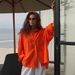 Verve 2025 Spring Summer Versatile Lazy Fashion Casual Solid Color Simple Loose Shirt_ecoleips.com