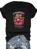 Harajuku Strawberry Fields Forever Letter Print Women T Shirt Short Sleeve Crew Neck Summer Casual Top For Women Clothes Shirts_ecoleips.com