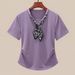 K V-neck Short Sleeved Women's T-shirt With New Scarf Design, Niche And Super Good-looking Temperament Top_ecoleips.com