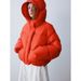 Women's Winter Puffer Jacket With Hood - RDS Certified 90% White Duck Down, Casual Bomber Coat, Water-Resistant Nylon, Multiple Colors_ecoleips.com