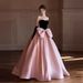 Women's Clothing Evening Dress High End Luxury Niche Black Adult Ceremony Birthday Party Bow Pink Dress_ecoleips.com
