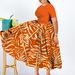 Women's Clothing Fashion Temperament Pleated African Black Big Swing Dress_ecoleips.com