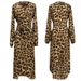 Women's Summer Leopard-Print V-Neck Dress With Ties And A Stylish Design_ecoleips.com