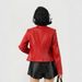 Women's Clothing Fashion Women's PU Leather Jacket Slim Fit Stand Collar Short Coat Red Black Light Brown Biker Jacket For Spring Autumn_ecoleips.com