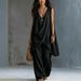 Women's Sleeveless Stand Collar Solid Color Cotton Linen Suit Elegant Loose Resort Style Spring Summer_ecoleips.com