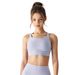 Adjustable Sports Bra With Semi-Fixed Cups & Back Hook - Supportive Workout Top For Yoga Running Fitness_ecoleips.com