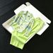 Women's Plus Size Comfortable Printed Two Piece Set Spring Green Loose Fit Wide Leg Pants Shirt Top Skin Friendly Suit_ecoleips.com